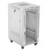 Lanberg Szafa stojąca rack 19 cali 22U 600x800 szara drzwi szklane LCD flack pack